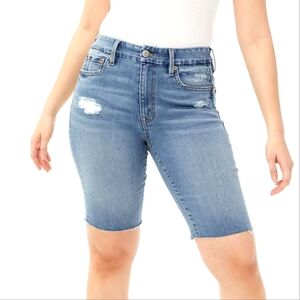 Aeropostale Premium Seriously Stretchy High-Rise Curvy Denim Bermuda Shorts
